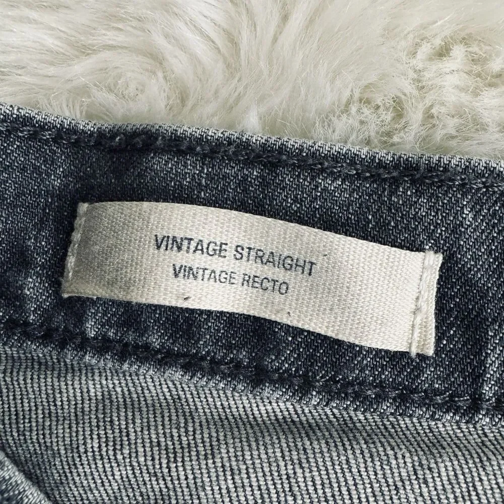 Universal Thread Vintage Straight Jeans 2/26 (27x29) Gray Blue Distressed Womens